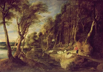 Landschaft mit einem Hirten